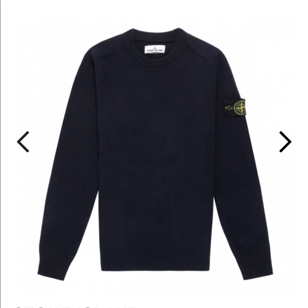 STONE ISLAND
NAVY BLUE WOOL SWEATER